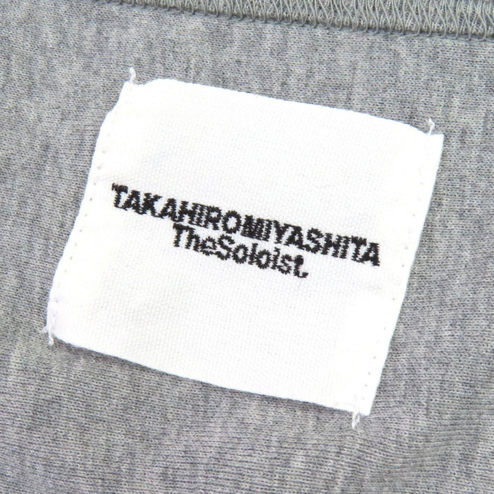 極美品△TAKAHIRO MIYASHITA The SoloIst. タカヒロミヤシタザソロイスト 0014aAW17 コットン100％ ロンT 長袖Ｔシャツ グレー 48 正規品