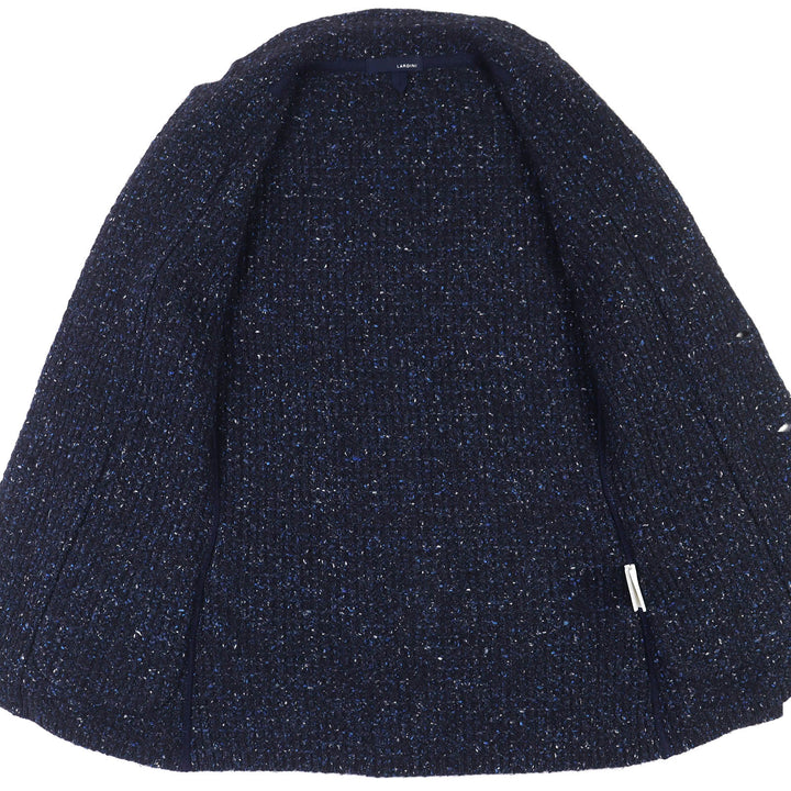 極美品△LARDINI ラルディーニ JSLJM70 ウール アルパカ シルク ツイード ニット シングル テーラードジャケット S 正規品 メンズ