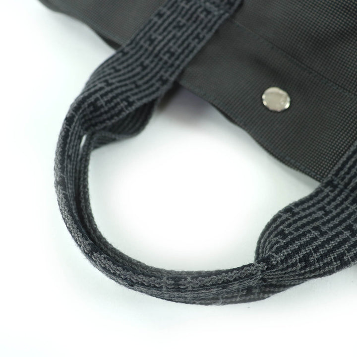 極美品☆HERMES エルメス エールライン MM セリエ金具 キャンバス トートバッグ ハンドバッグ グレー フランス製 レディース
