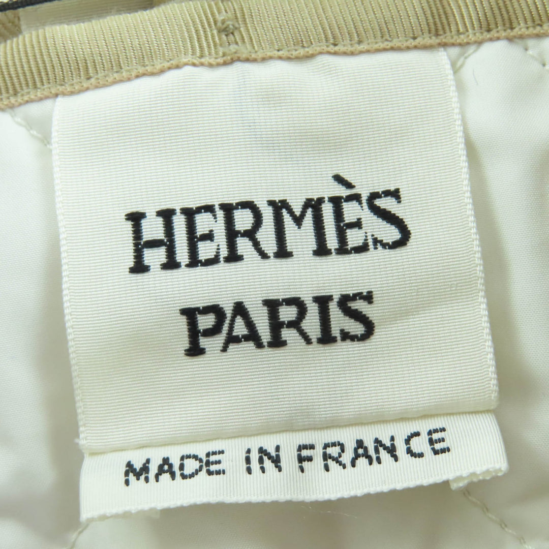 極美品☆HERMES エルメス 22AW 2H0117DP シルバー金具 セリエボタン Hモザイク ライナー サファリジャケット コート 40 正規品