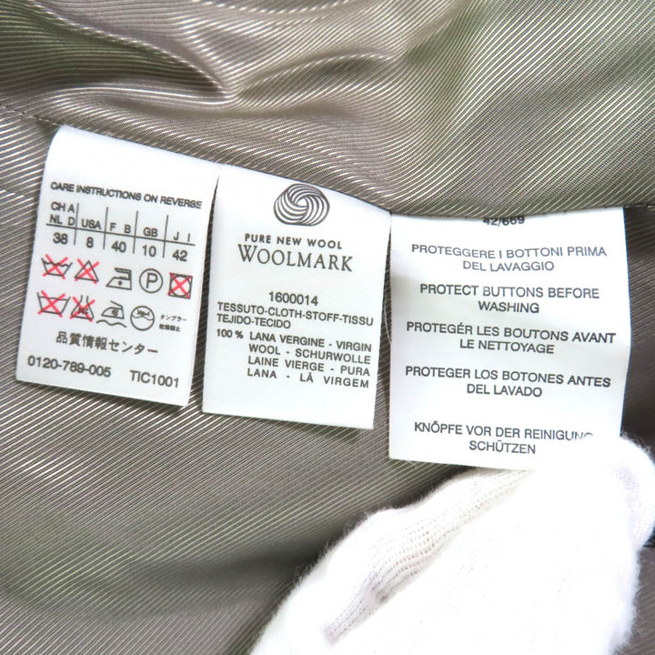 極美品◇Max Mara マックスマーラ 1600014 比翼仕立て ウール ツイード ロングコート ブラック オフホワイト 42 イタリア製 レディース