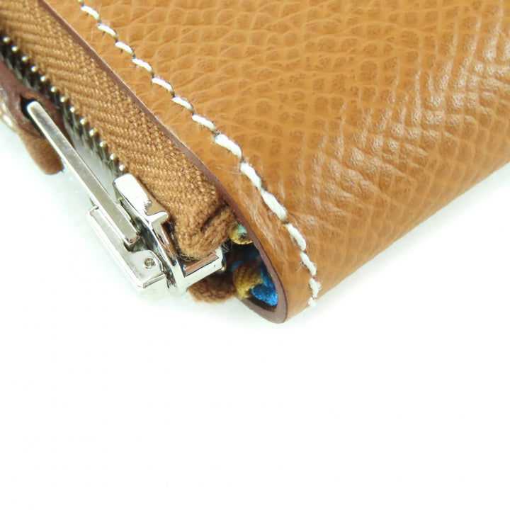 未使用品★HERMES エルメス アザップコンパクトミニ シルクイン ゴールド ヴォーエプソン コインケース W刻印 箱付き 仏製 レディース