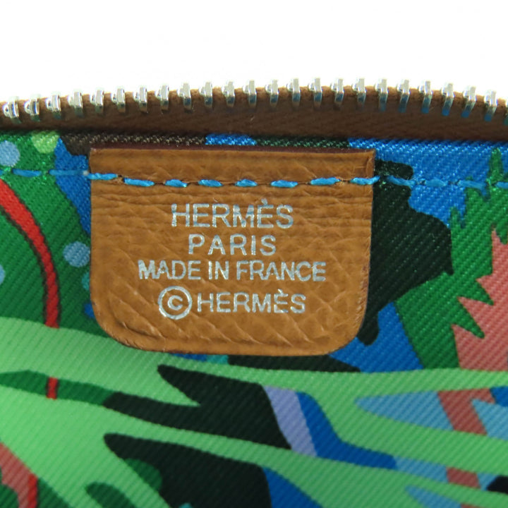未使用品★HERMES エルメス アザップコンパクトミニ シルクイン ゴールド ヴォーエプソン コインケース W刻印 箱付き 仏製 レディース