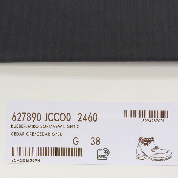 未使用品▲GUCCI グッチ 627890 インターロッキングG ウールライニング ラバー ボア ショートブーツ カーキ 38 箱 伊製 レディース
