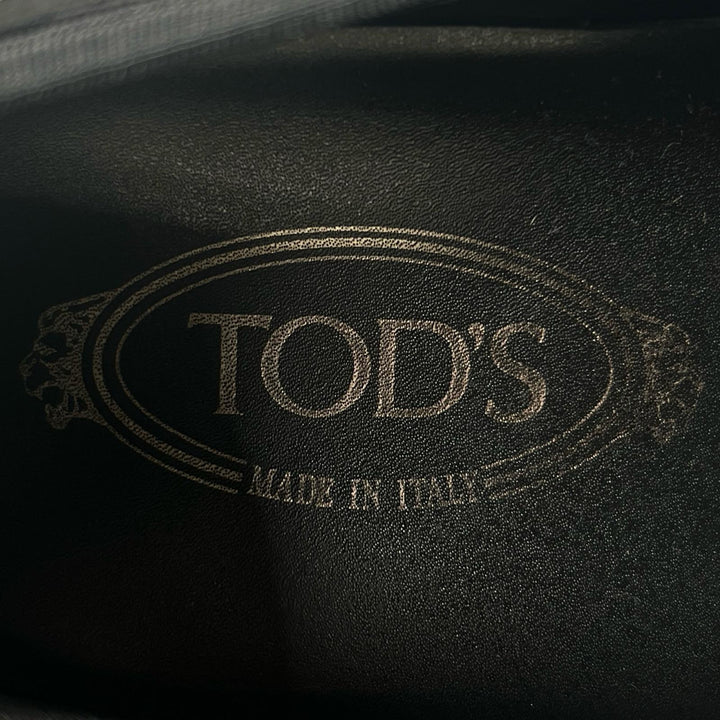 極美品▲TOD’S トッズ XXM89B0BZ60M5JB999 レースアップシューズ レザーシューズ ブラック 8.5 イタリア製 メンズ 箱・保存袋付き