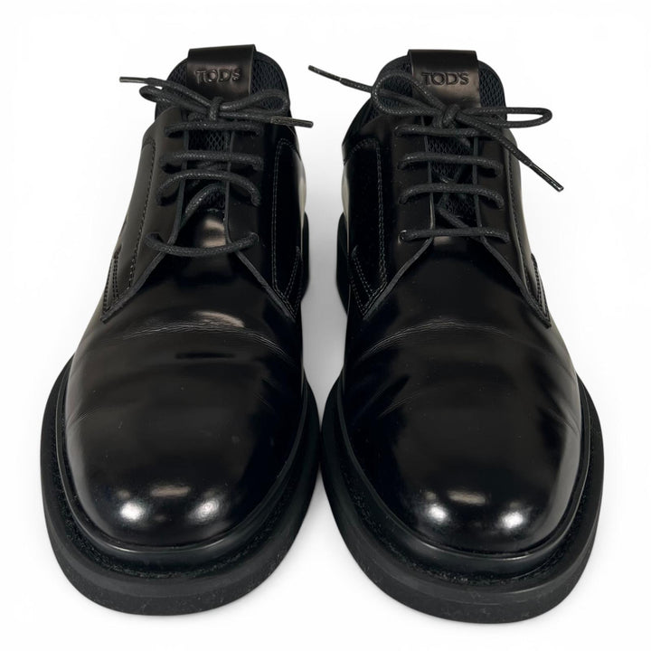 極美品▲TOD’S トッズ XXM89B0BZ60M5JB999 レースアップシューズ レザーシューズ ブラック 8.5 イタリア製 メンズ 箱・保存袋付き