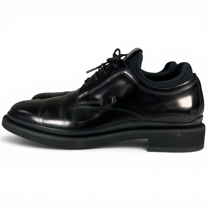 極美品▲TOD’S トッズ XXM89B0BZ60M5JB999 レースアップシューズ レザーシューズ ブラック 8.5 イタリア製 メンズ 箱・保存袋付き