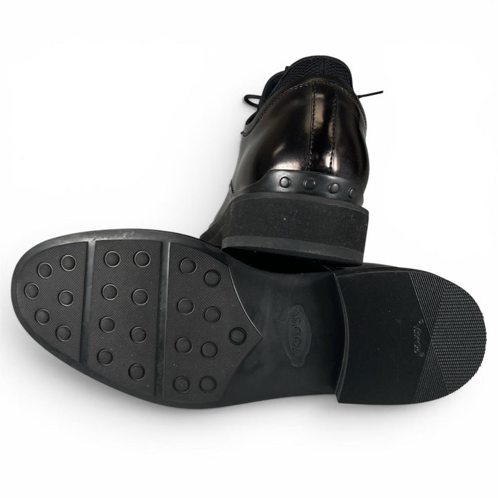 極美品▲TOD’S トッズ XXM89B0BZ60M5JB999 レースアップシューズ レザーシューズ ブラック 8.5 イタリア製 メンズ 箱・保存袋付き
