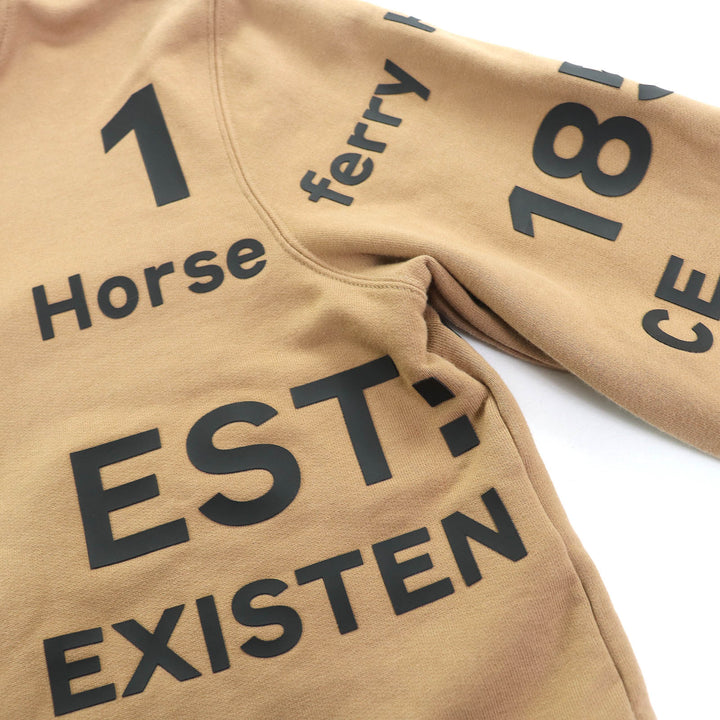 美品△BURBERRY バーバリー 8060701 コットン100％ ホースフェリー クロップド プルオーバー パーカー ブラウン XS 正規品 レディース