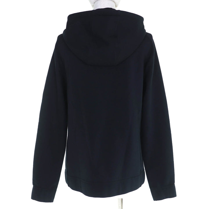 極美品△HERMES エルメス コットン100％ セリエボタン ハーフジップ プルオーバー パーカー ブラック S フランス製 正規品 レディース