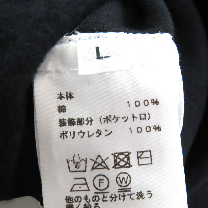 極美品△HERMES エルメス コットン100％ セリエボタン ハーフジップ プルオーバー パーカー ブラック S フランス製 正規品 レディース