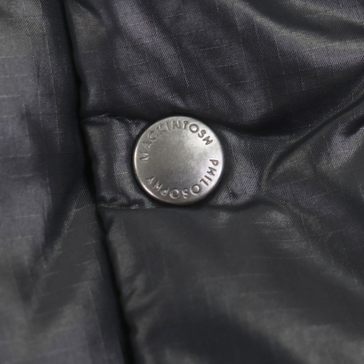 極美品▼MACKINTOSH PHILOSOPHY マッキントッシュフィロソフィー フーデッド ジップアップ ダウンコート ブラック 42 正規品　メンズ