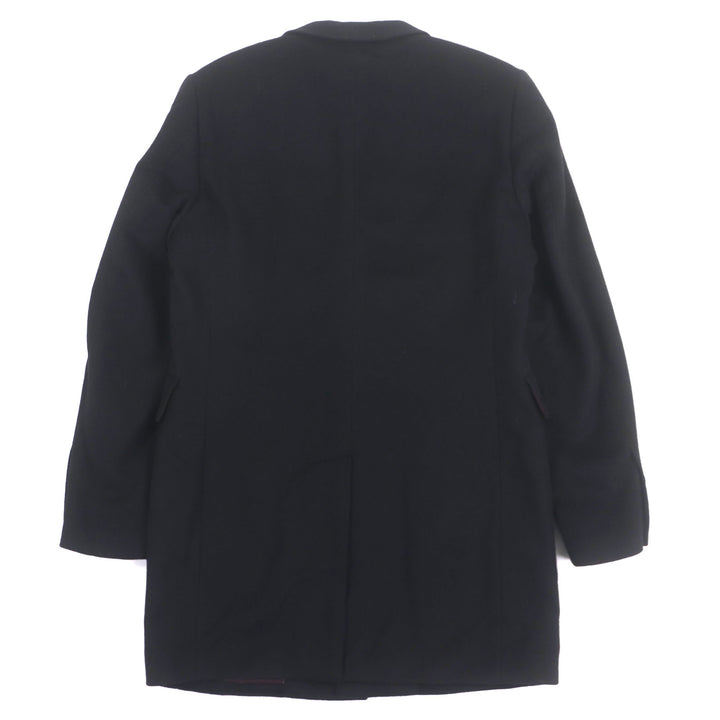 良品▼PS Paul Smith ピーエス ポールスミス カシミヤ100% シングル チェスターコート ブラック M 日本製 正規品 メンズ シンプル◎