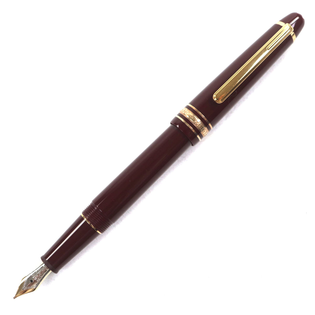極美品▼MONTBLANC モンブラン マイスターシュテュック クラシック 145 ペン先14K Mニブ ホワイトスター 万年筆 ボルドー ゴールド