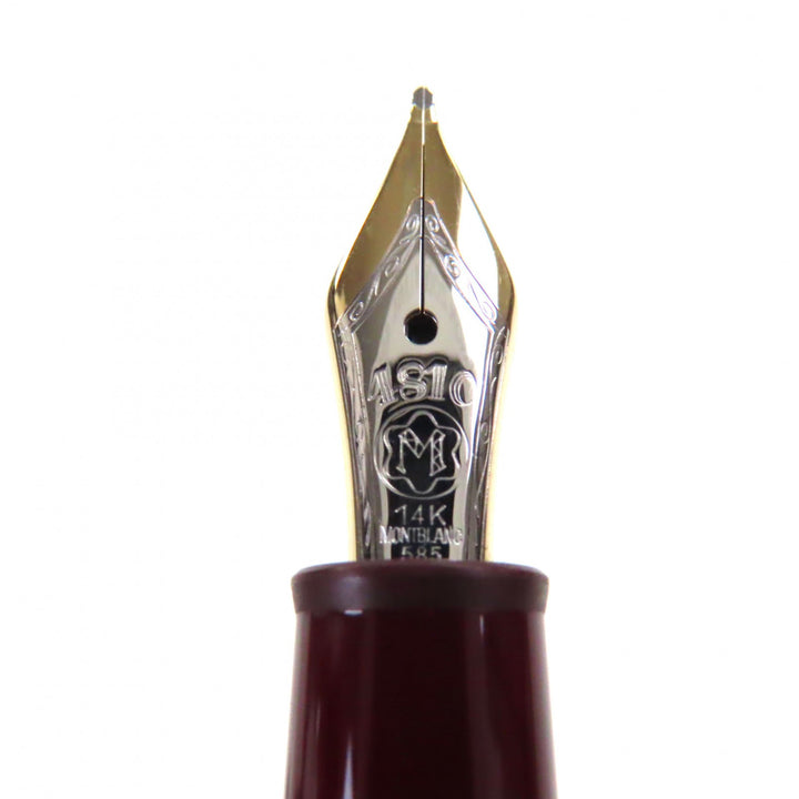 極美品▼MONTBLANC モンブラン マイスターシュテュック クラシック 145 ペン先14K Mニブ ホワイトスター 万年筆 ボルドー ゴールド