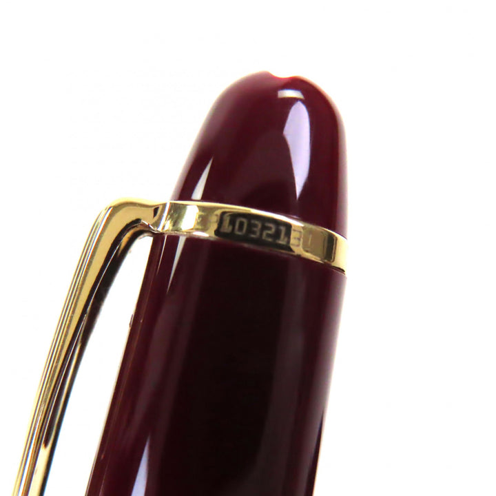 極美品▼MONTBLANC モンブラン マイスターシュテュック クラシック 145 ペン先14K Mニブ ホワイトスター 万年筆 ボルドー ゴールド
