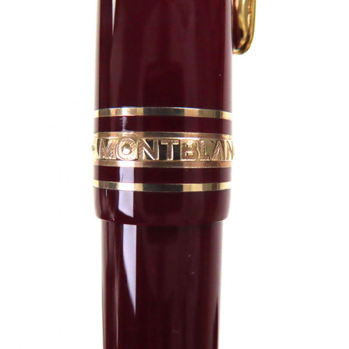 極美品▼MONTBLANC モンブラン マイスターシュテュック クラシック 145 ペン先14K Mニブ ホワイトスター 万年筆 ボルドー ゴールド