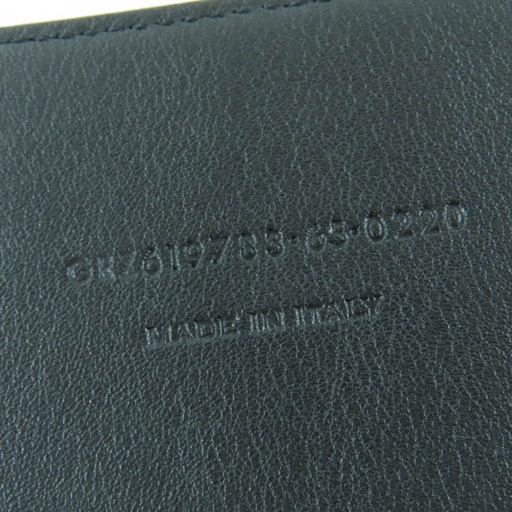 極美品☆SAINT LAURENT サンローラン GRZ619783 ロゴ入り クロコ型押し レザー ベルト ブラウン 65 保存袋付き イタリア製 レディース