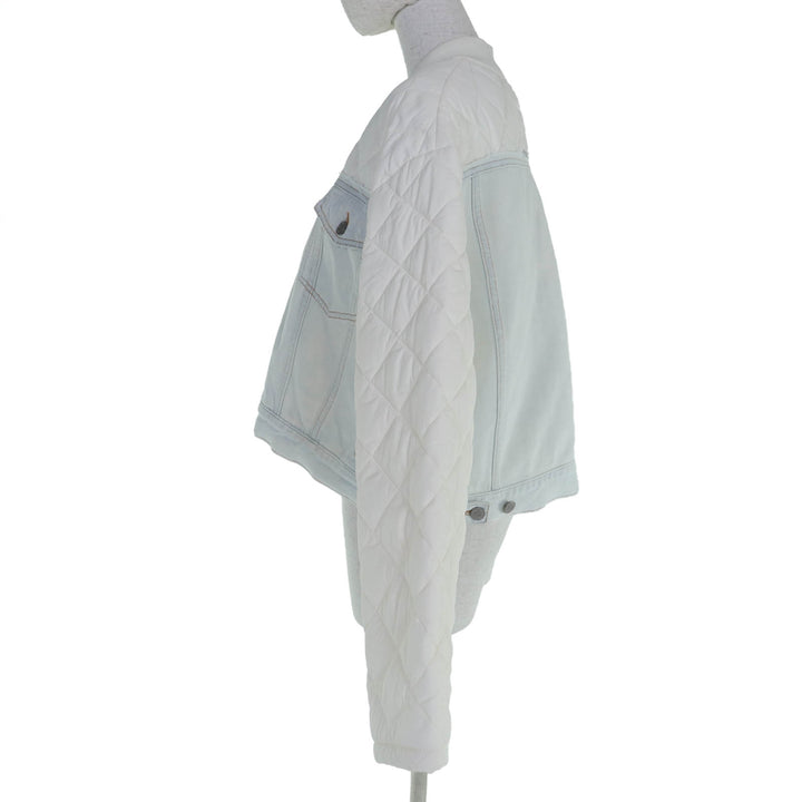 未使用品☆MM6 Maison Margiela エムエムシックス メゾンマルジェラ 24SS S54AM0289 キルティング デニムジャケット ホワイト 42 正規品