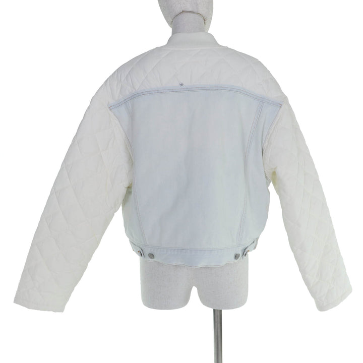未使用品☆MM6 Maison Margiela エムエムシックス メゾンマルジェラ 24SS S54AM0289 キルティング デニムジャケット ホワイト 42 正規品