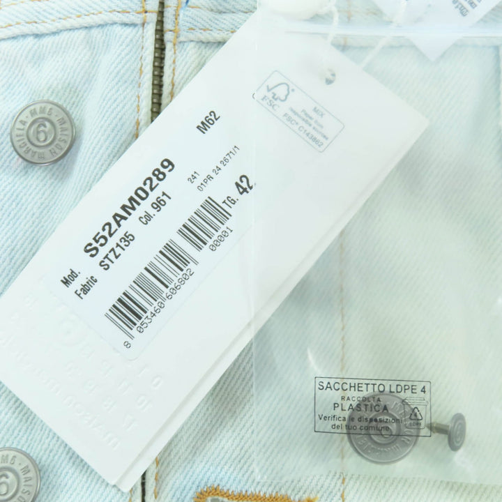 未使用品☆MM6 Maison Margiela エムエムシックス メゾンマルジェラ 24SS S54AM0289 キルティング デニムジャケット ホワイト 42 正規品