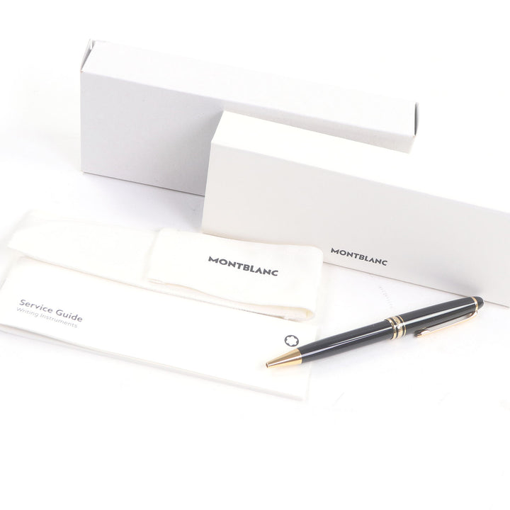 美品□MONTBLANC モンブラン マイスターシュテュック クラシック 現行品 ボールペン ブラック ゴールド ドイツ製 メンズ 筆記確認済み