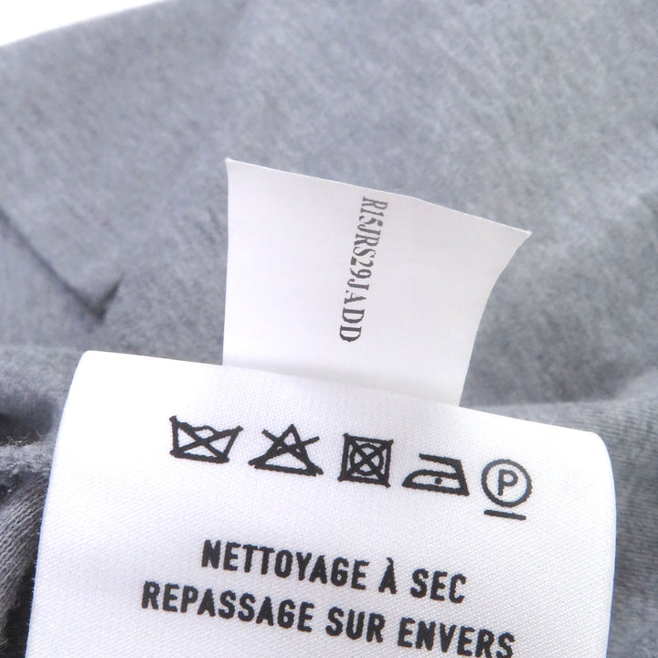 極美品□BERLUTI ベルルッティ ロゴパッチ クルーネック ショートスリーブ 半袖Ｔシャツ カットソー グレー XS イタリア製 正規品 メンズ
