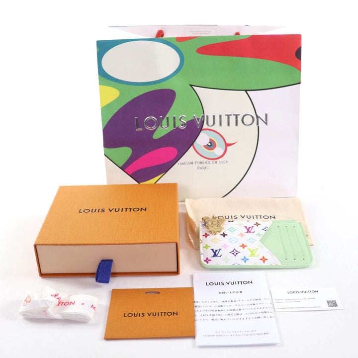 極美品☆LOUIS VUITTON MURAKAMI ルイヴィトン 村上隆 M13800 ポルトカルトロミー LV TM モノグラム アンプラント フラグメントケース