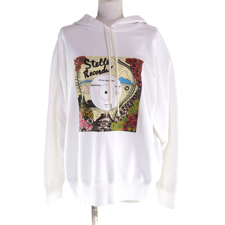 未使用品★Stella McCartney ステラマッカートニー 2023年製 6J0251 コットン100％ レコード フーディ パーカー ホワイト S 正規品