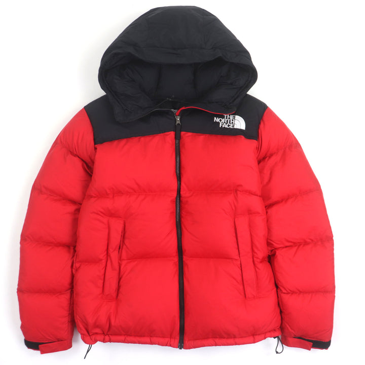 美品▼THE NORTH FACE ザ・ノースフェイス ND92041R Nuptse Hoodie ヌプシ フーディ ロゴ刺繍 ZIPUP ダウンジャケット L 正規品 メンズ