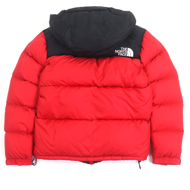 美品▼THE NORTH FACE ザ・ノースフェイス ND92041R Nuptse Hoodie ヌプシ フーディ ロゴ刺繍 ZIPUP ダウンジャケット L 正規品 メンズ