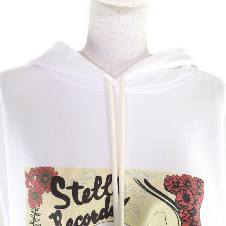未使用品★Stella McCartney ステラマッカートニー 2023年製 6J0251 コットン100％ レコード フーディ パーカー ホワイト S 正規品