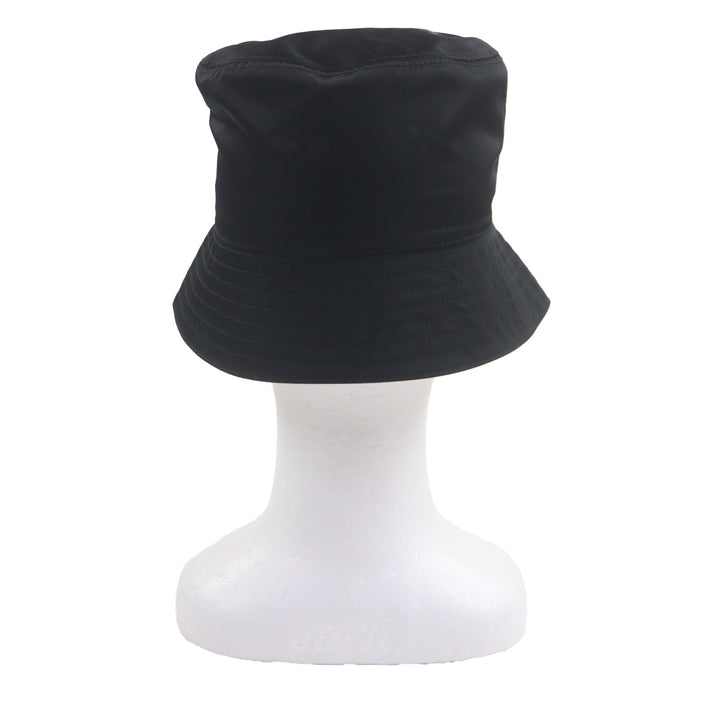 極美品▼PRADA プラダ 20SS 2HC137 Re-Nylon リナイロン ロゴ付き 帽子 バケットハット ブラック S 正規品 メンズ ユニセックス