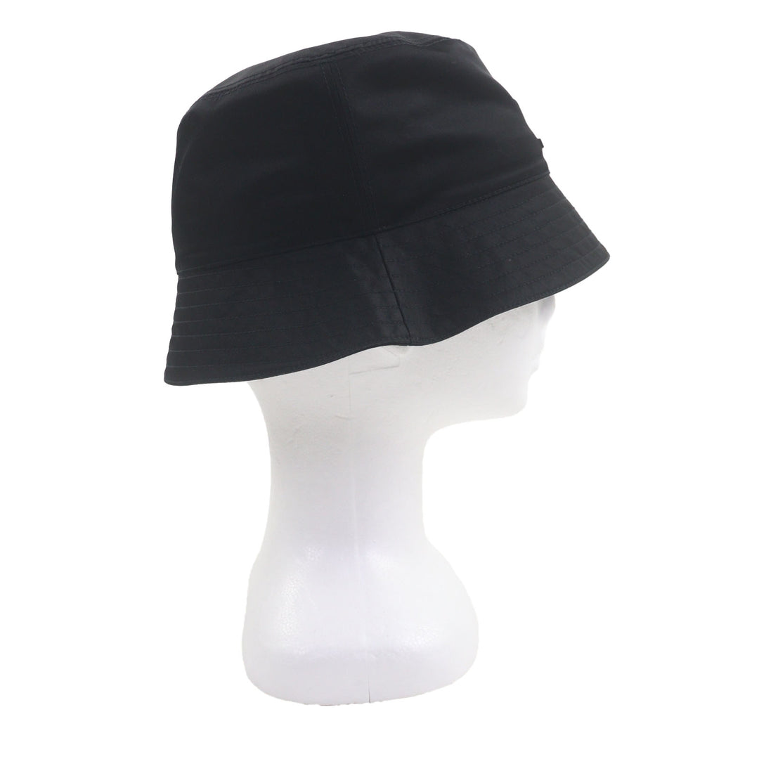 極美品▼PRADA プラダ 20SS 2HC137 Re-Nylon リナイロン ロゴ付き 帽子 バケットハット ブラック S 正規品 メンズ ユニセックス