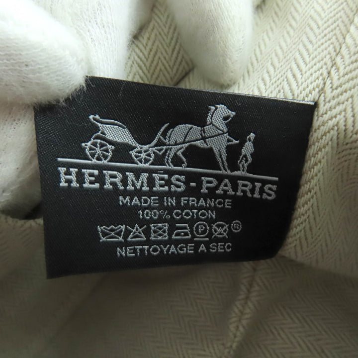 美品◇HERMES エルメス ブリッド ア ブラック PM ウール100％ シルバー金具 セリエボタン付 Hロゴ キャンバス ポーチ ハンドバッグ 仏製