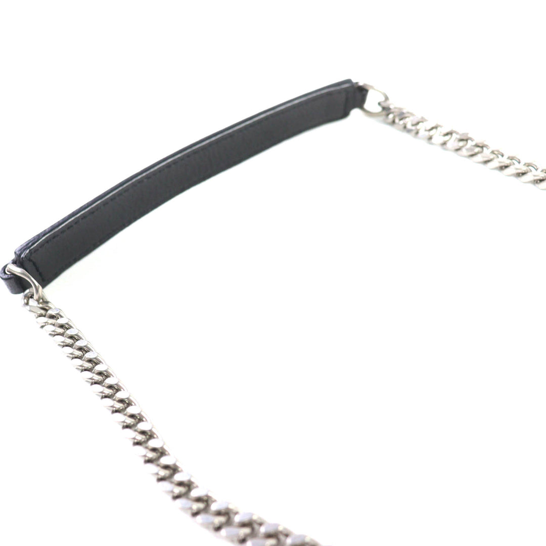 美品◇SAINT LAURENT PARIS サンローランパリ 405328 クラシック ベイビー チェーン レザー ショルダーバッグ シルバー金具 イタリア製
