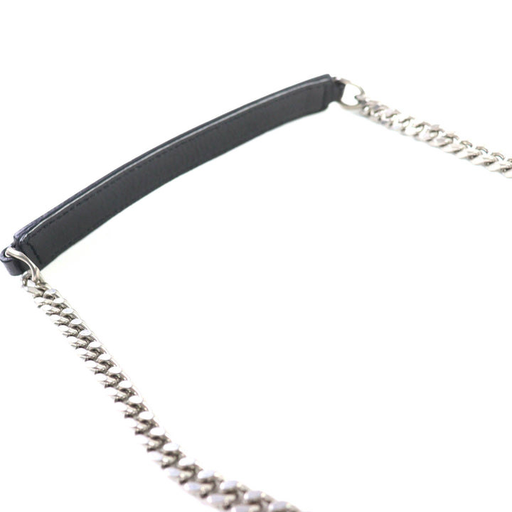 美品◇SAINT LAURENT PARIS サンローランパリ 405328 クラシック ベイビー チェーン レザー ショルダーバッグ シルバー金具 イタリア製