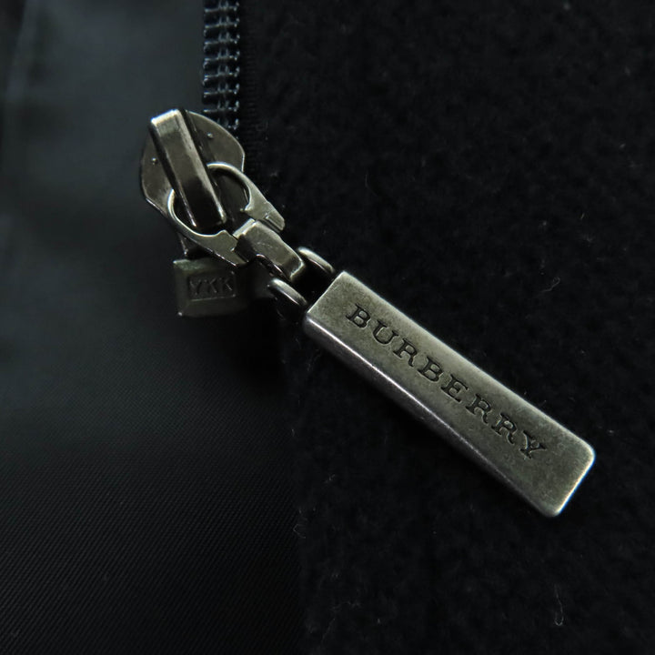 美品☆BURBERRY LONDON バーバリーロンドン ウール 水牛トグル フード付 ダッフルコート ブラック 40 正規品 レディース