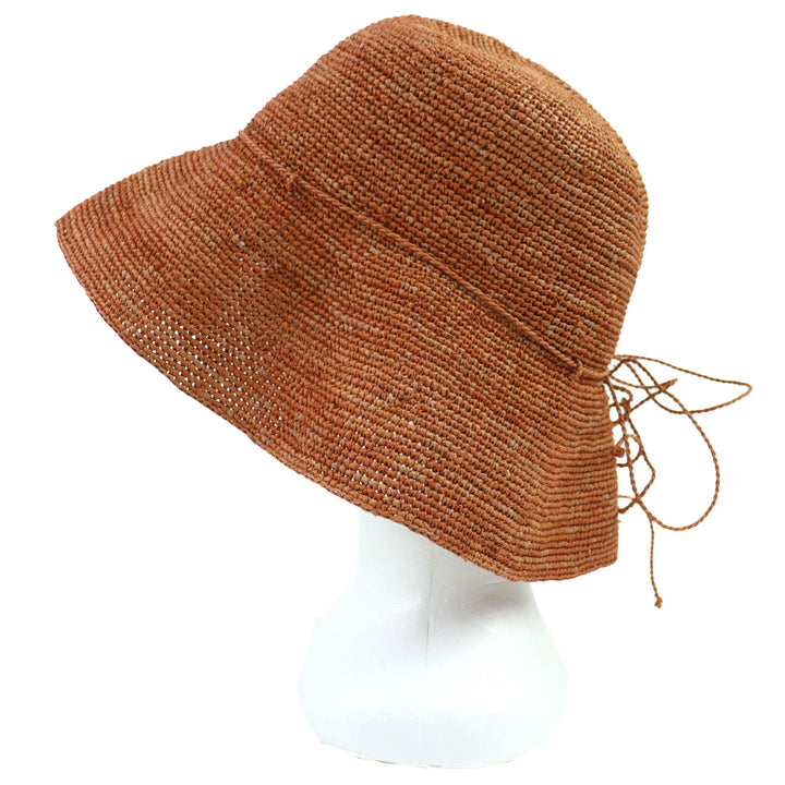 極美品△HELEN KAMINSKI ヘレンカミンスキー Villa 9 ラフィア100％ ミディアムブリム クローシュハット ストローハット 折りたたみ