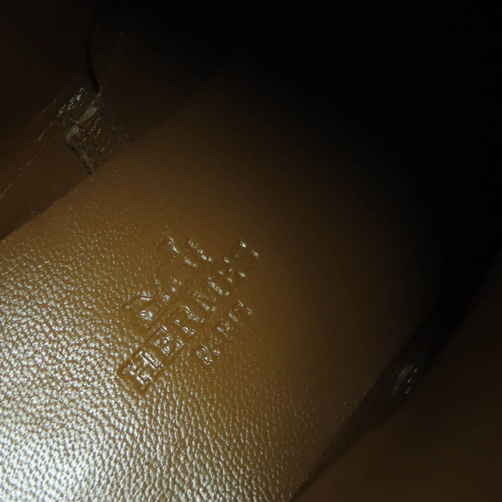 極美品☆HERMES エルメス ネオ シルバー金具 ケリーバックル レザー ショートブーツ ブラック 35.5 箱付き イタリア製 レディース