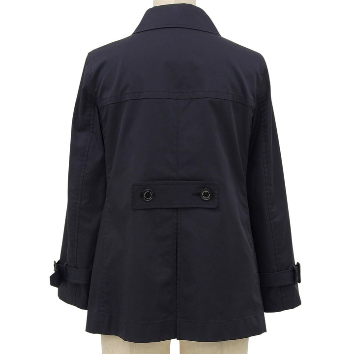 美品▲MACKINTOSH PHILOSOPHY マッキントッシュフィロソフィー H5E05-125-29 ロゴボタン ショート トレンチコート ブラック 36 正規品