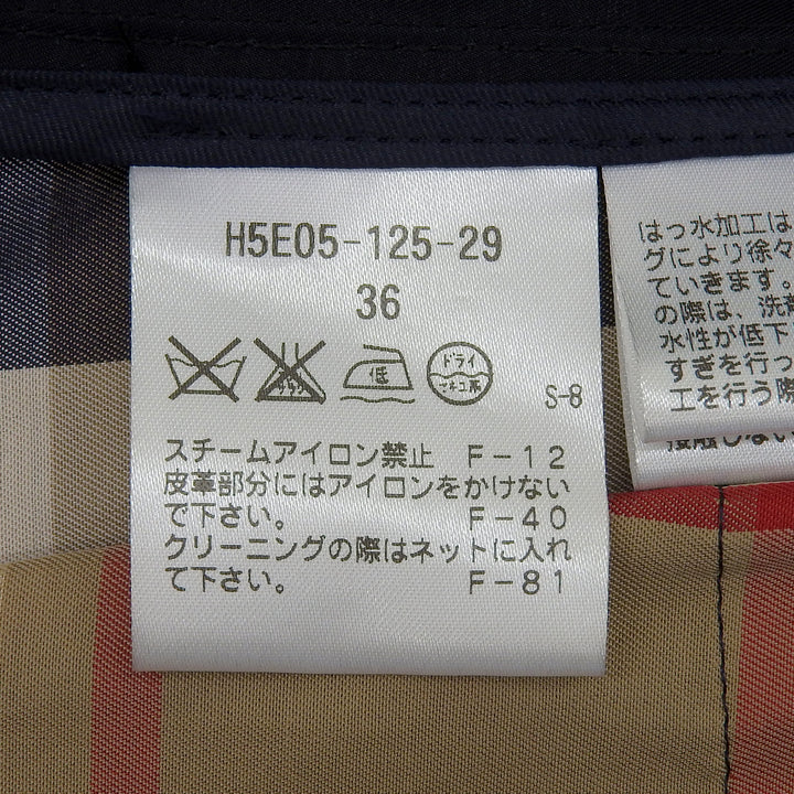 美品▲MACKINTOSH PHILOSOPHY マッキントッシュフィロソフィー H5E05-125-29 ロゴボタン ショート トレンチコート ブラック 36 正規品