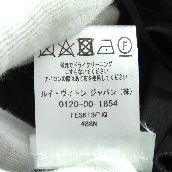 極美品△LOUIS VUITTON ルイヴィトン コットン モノグラム ジャカード レザートリム 台形型 ミニスカート レッド系 38 フランス製 正規品