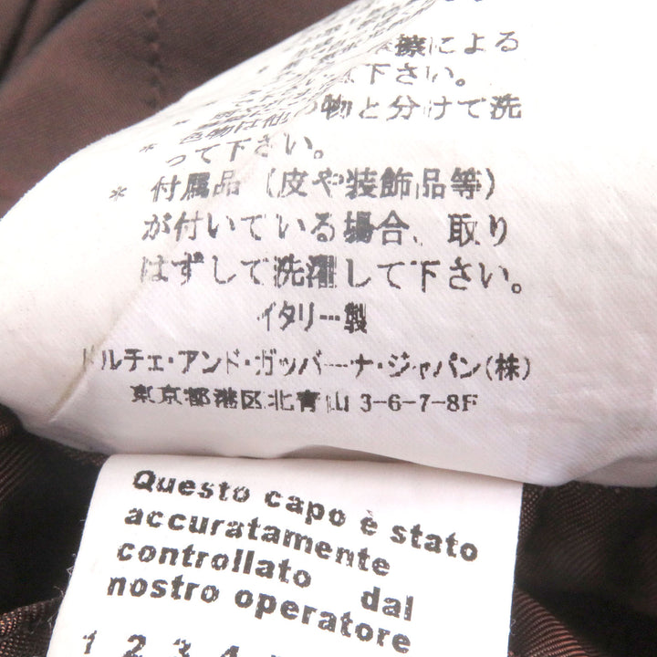 極美品□DOLCE&amp;GABBANA ドルチェ＆ガッバーナ 黒タグ ラムファー ブルゾンジャケット レザージャケット ブラウン 46 イタリア製 正規品