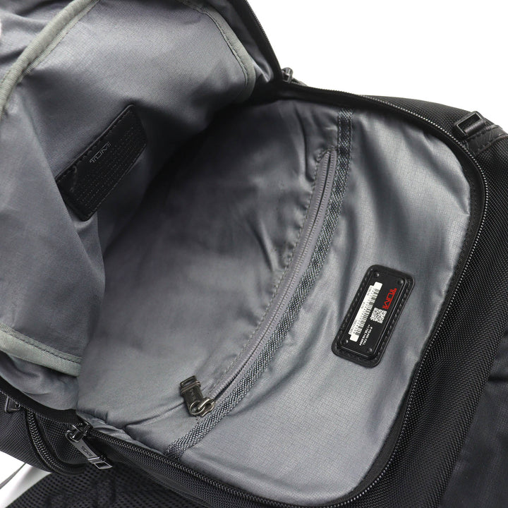 美品△TUMI トゥミ 2603174D3 ALPHA 3 BRAVO Flap Backpack バリスティックナイロン レザー使い リュック・デイパック ブラック メンズ