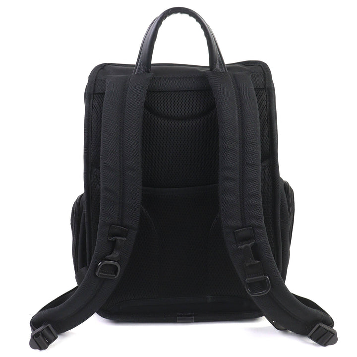 美品△TUMI トゥミ 2603174D3 ALPHA 3 BRAVO Flap Backpack バリスティックナイロン レザー使い リュック・デイパック ブラック メンズ