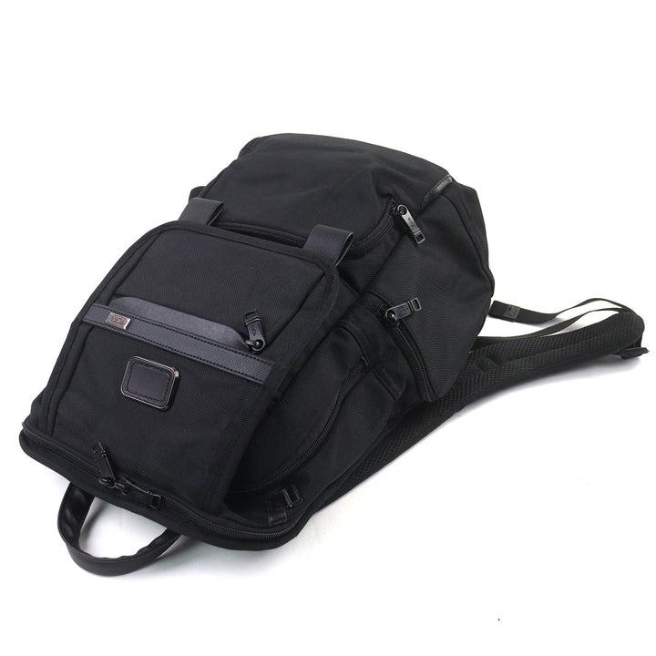 美品△TUMI トゥミ 2603174D3 ALPHA 3 BRAVO Flap Backpack バリスティックナイロン レザー使い リュック・デイパック ブラック メンズ