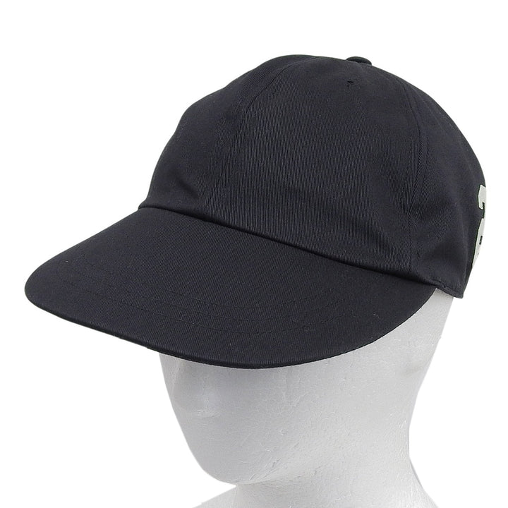 未使用品▲GUCCI グッチ 751400 コットン100％ ロゴアップリケ付 ベースボールキャップ 帽子 ブラック M 58cm イタリア製 正規品 メンズ