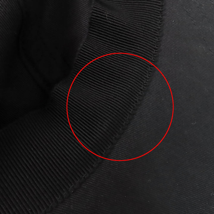 未使用品▲GUCCI グッチ 751400 コットン100％ ロゴアップリケ付 ベースボールキャップ 帽子 ブラック M 58cm イタリア製 正規品 メンズ