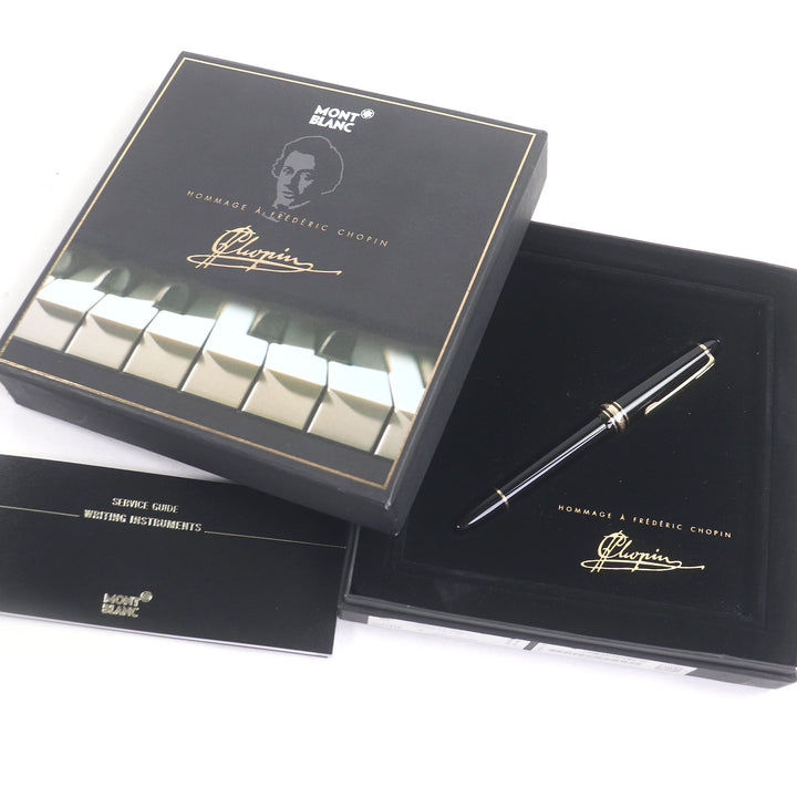 極美品□MONTBLANC モンブラン マイスターシュテュック クラシック ショパン Pix 145 ペン先14K Mニブ 万年筆 ブラック ドイツ製